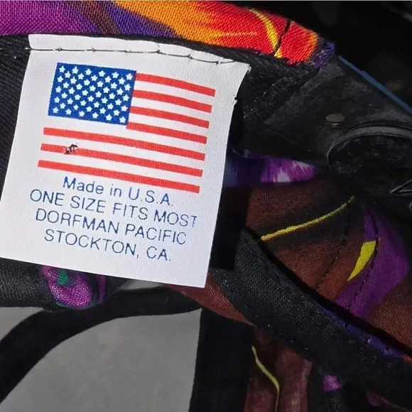 NWOT Vintage Hawaii Hat Baseball Cap Bright Tropical Floral Snap Back One Size - Picture 3 of 4